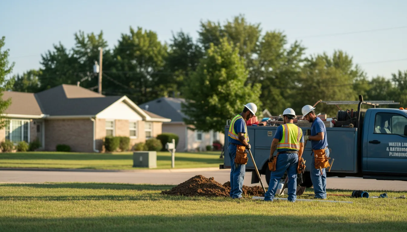 Residential water line and bathroom plumbing service in Georgetown, PA